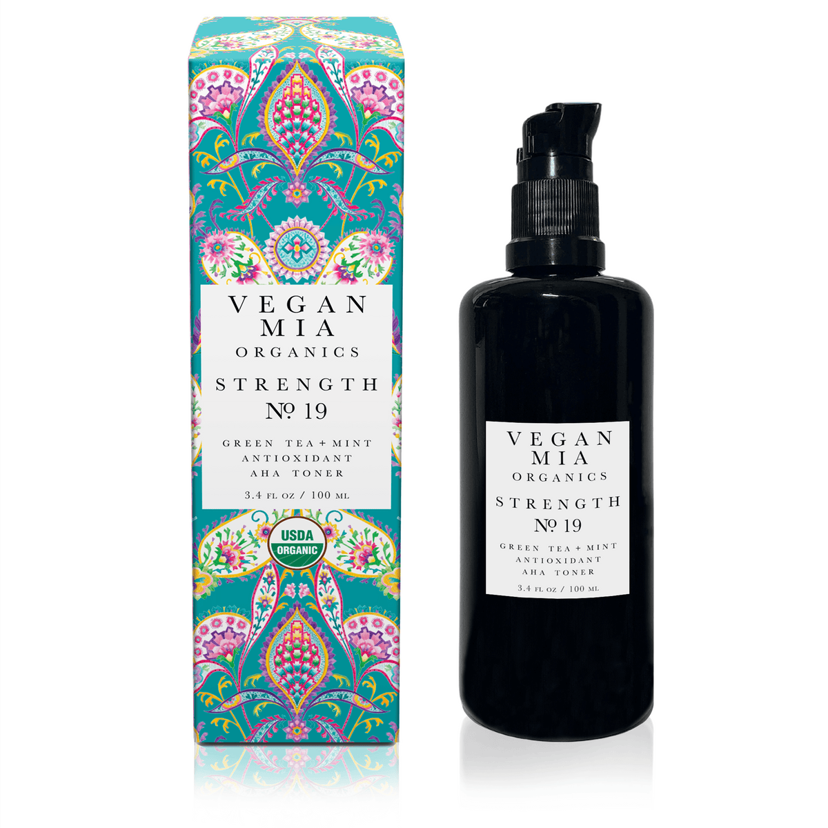 Strength Green Tea & Mint Antioxidant AHA Toner - Vegan Mia Organics